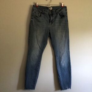 FOR THE REPUBLIC High Rise Ankle Crop Jeans size 10, waist 29, medium wash